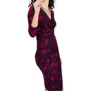 RACHEL Rachel Roy Printed Wrap Midi Dress